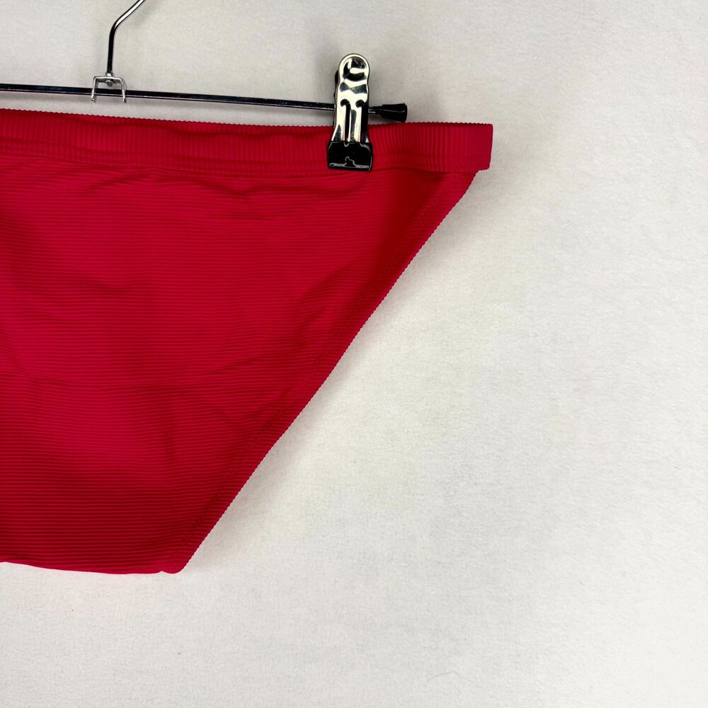 J.Crew Ribbed Bikini Bottoms Bright Pink Ladies Size M NEW BH485 WHI‎ - Picture 5 of 9